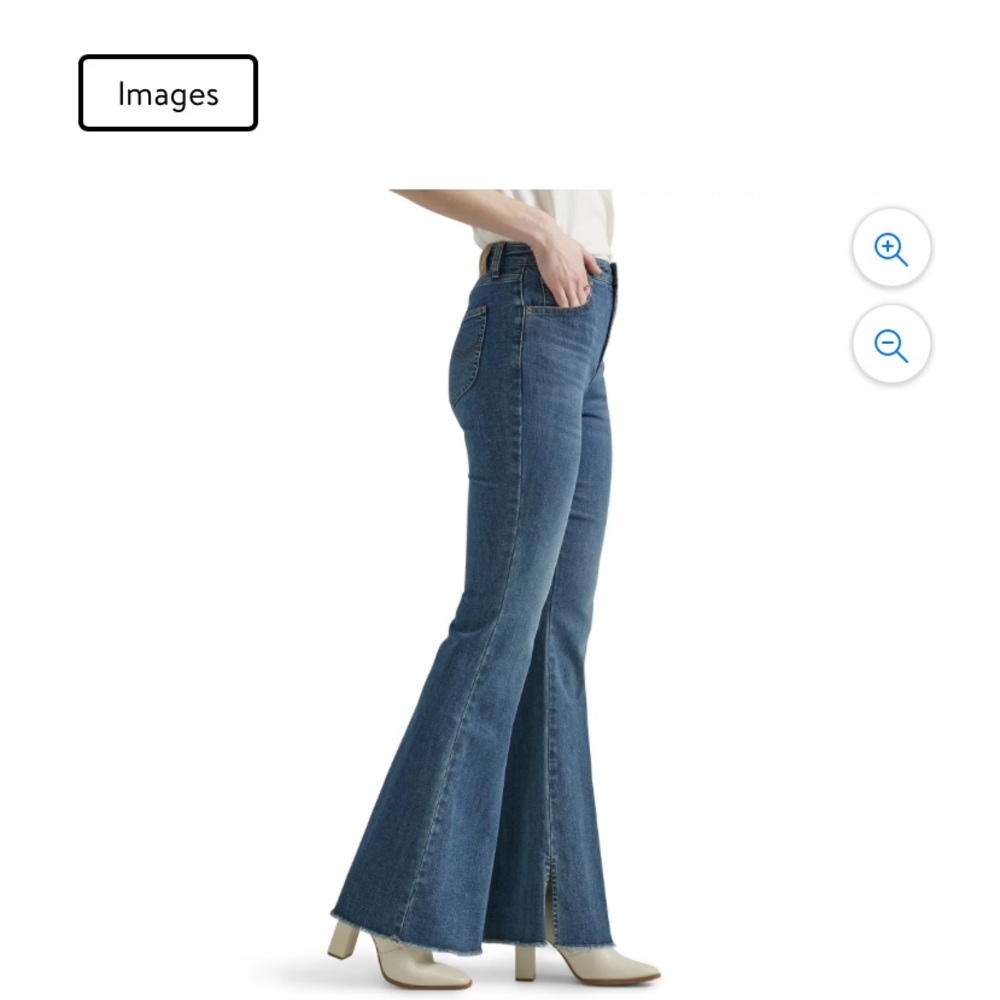 Lee Women's Blue Flare Wide Leg Jeans